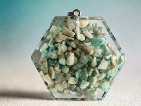 pendentif orgonite amazonite metatron